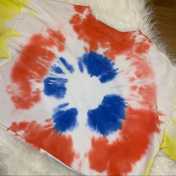 ZARA Tie Dye Cropped Long Sleeve Sweater - Picture 8 of 10